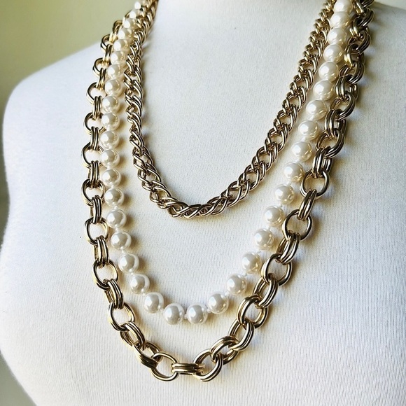 Vintage Joan Rivers Convertible Three Strand Necklace - Picture 2 of 7